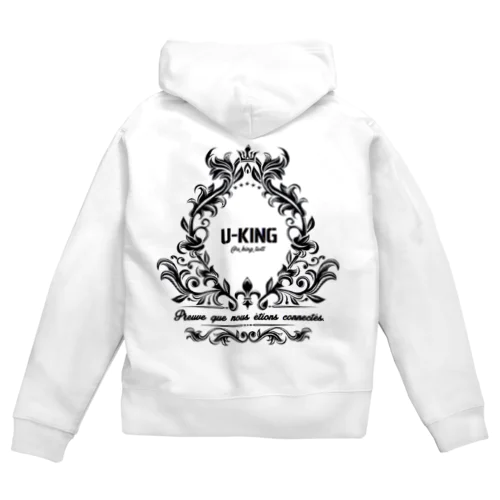 U-KING 1stLOGO　''kuro''  Zip Hoodie