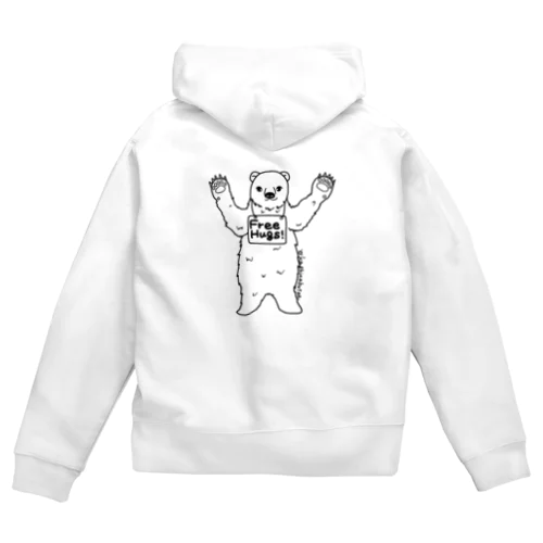 フリーハグベアー Zip Hoodie