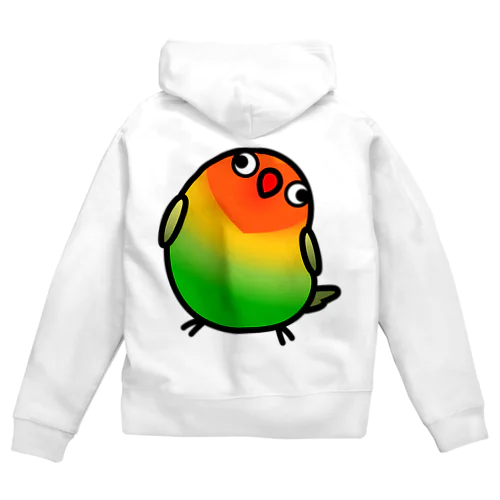 （両面）　Chubby Bird ルリゴシボタンインコ Zip Hoodie