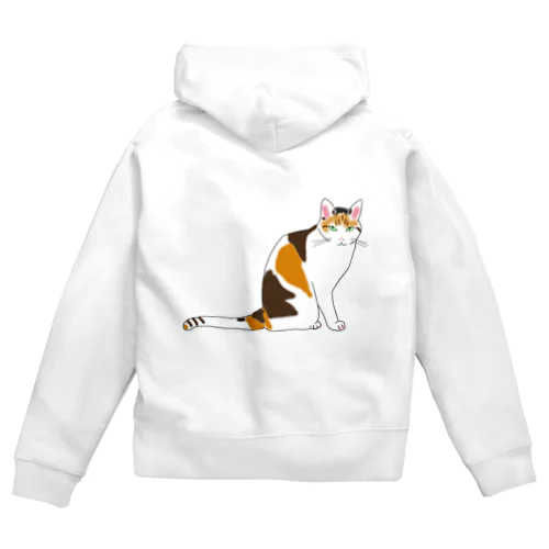 タマ 美ネコ Zip Hoodie