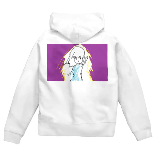 能力発動系ガール Zip Hoodie