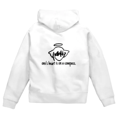 HOTOKE - one's heart is on a compass. Zip Hoodie