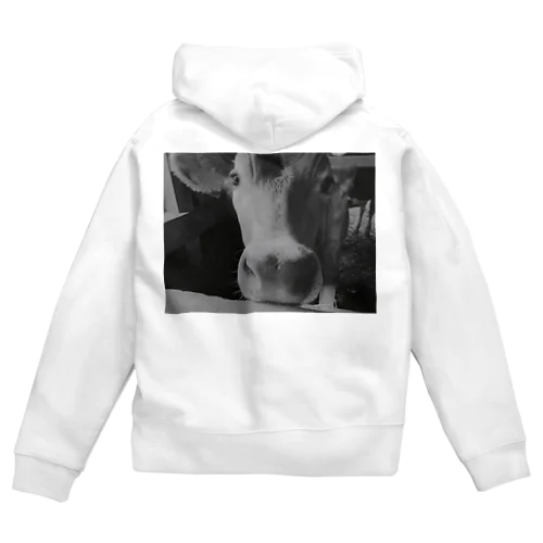 limited　cow Collection Zip Hoodie