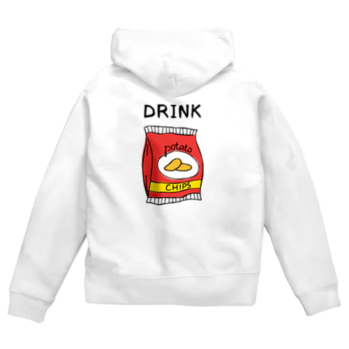 ポテチは飲み物 Zip Hoodie