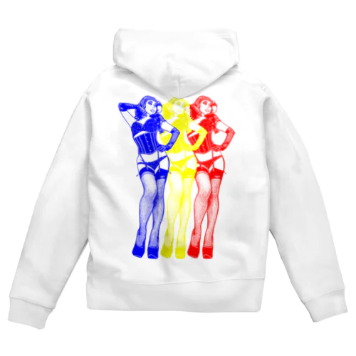 トリプル・ウノ（信号） Zip Hoodie