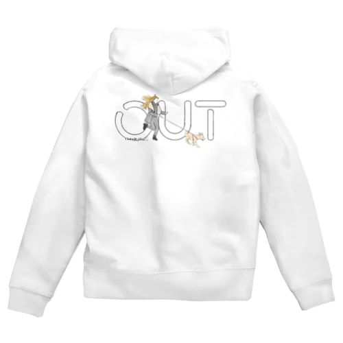 OUT x Wonderful day! Zip Hoodie