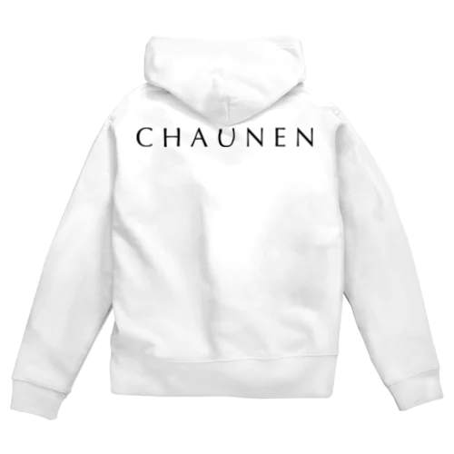 CHAUNEN（ちゃうねん）黒 ジップパーカー