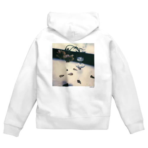 emopola「グラスと花」 Zip Hoodie