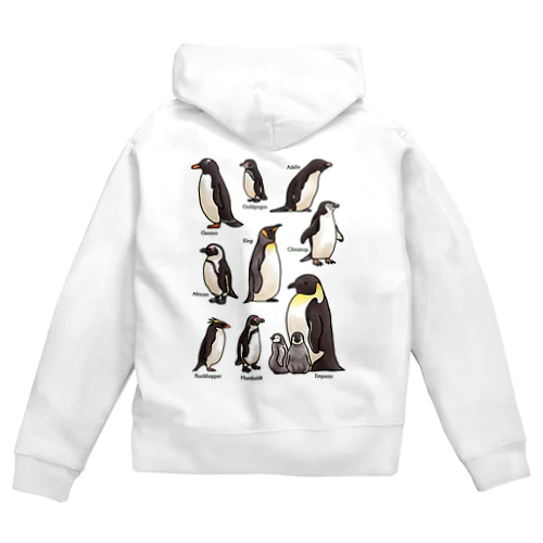 ペンギンだらけ Zip Hoodie