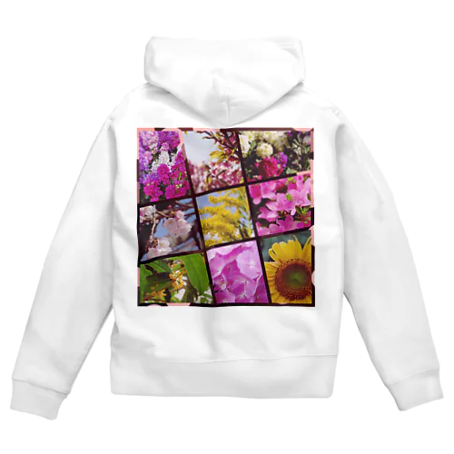 Flower Zip Hoodie