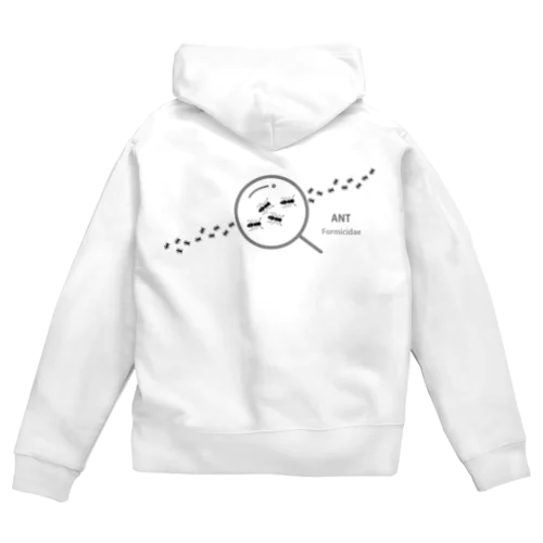 【虫めがね】アリを見つけた！ Zip Hoodie