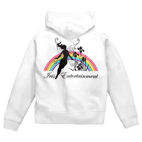 Iris Entertainmentジップパーカー(白) Zip Hoodie