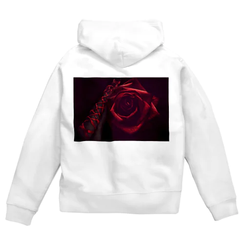 薔薇と緊縛脚 Zip Hoodie