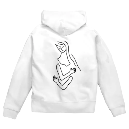 優しくハグ Zip Hoodie