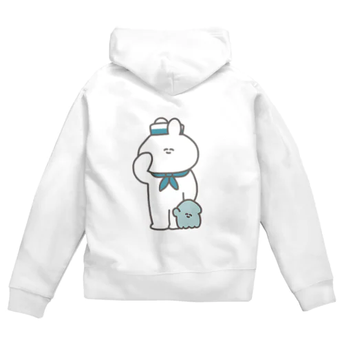 水兵うさちゃん Zip Hoodie