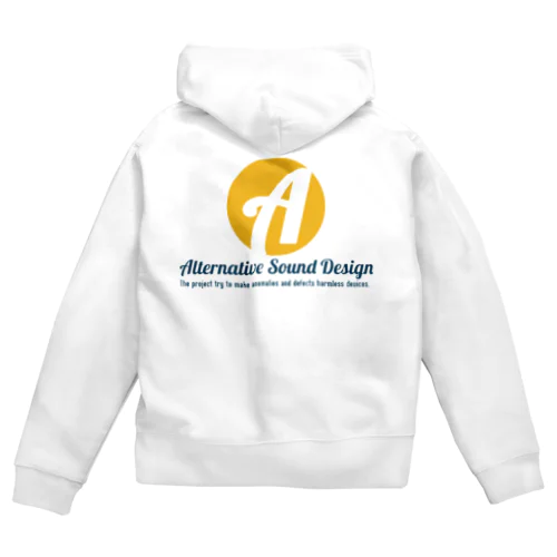 A.S.D logo vertical Zip Hoodie