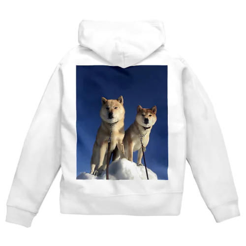 ドヤッと青空と日本犬2 Zip Hoodie