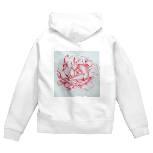 芍薬 peony Zip Hoodie