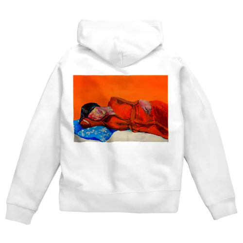 Nap time バックプリント Zip Hoodie