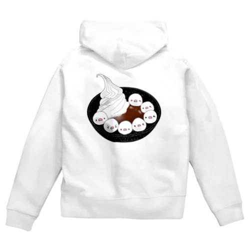 クリーム白玉ぜんざい Zip Hoodie