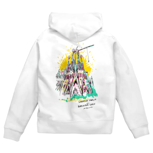 サグラダ・ファミリアの光 Zip Hoodie