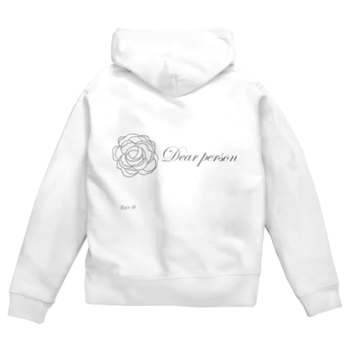 薔薇（一輪） Zip Hoodie