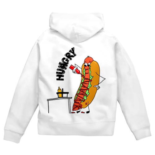 お腹がすいたホットドッグくん Zip Hoodie