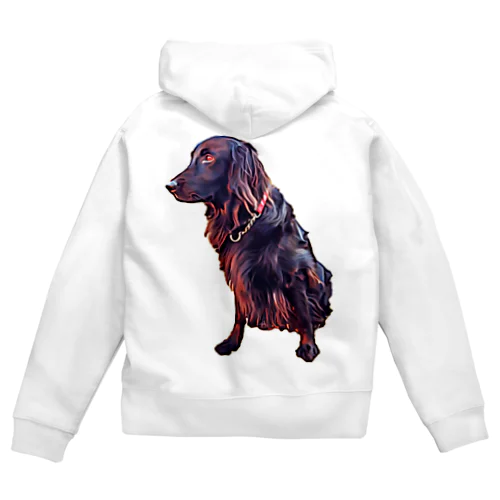 flatcoated retriever Zip Hoodie