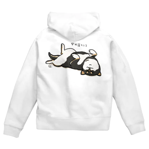 柴犬落ちてる（黒柴） Zip Hoodie