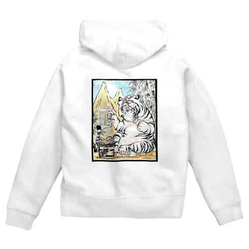 のんべえ四神　白虎 Zip Hoodie