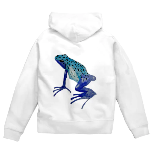 コバルトヤドクガエル🐸ですヨ‼️ Zip Hoodie