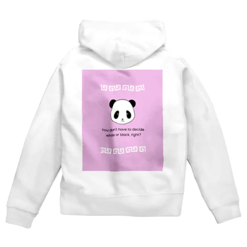 パンダ中華柄（ピンク） Zip Hoodie