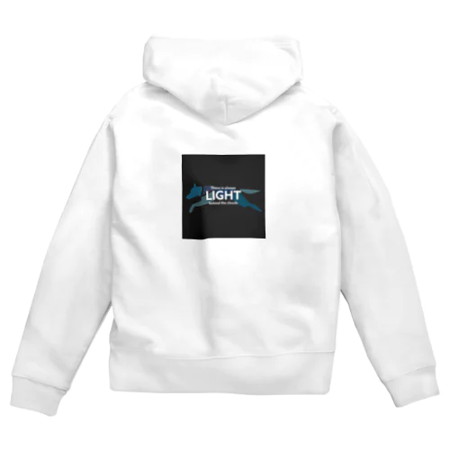 There is always “LIGHT” behind the clouds Zip Hoodie