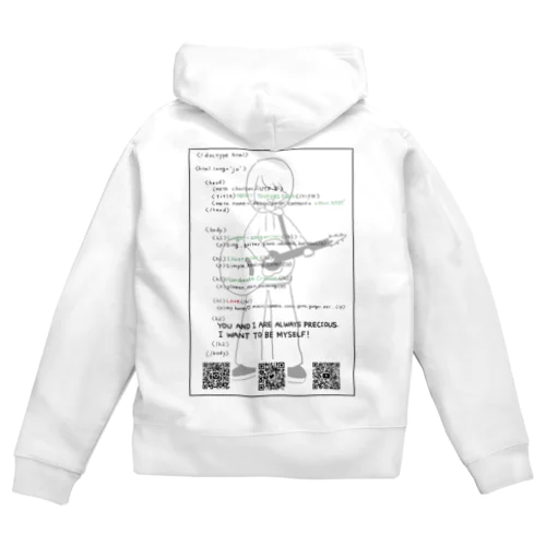 HTML Sana KUROMOJI Zip Hoodie