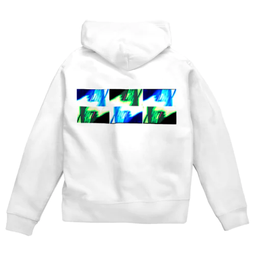 ジグジグザグザグ Zip Hoodie