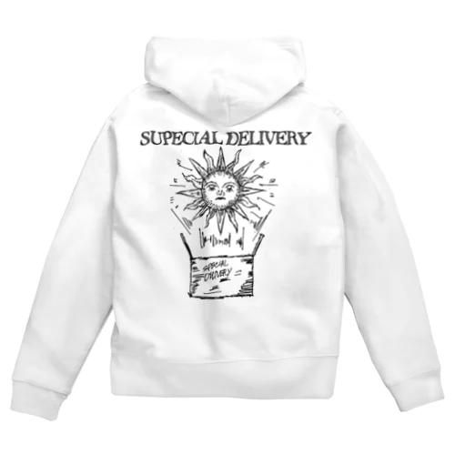 Special delivery tarot monotone Zip Hoodie