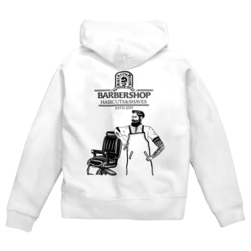 barber shop Zip Hoodie