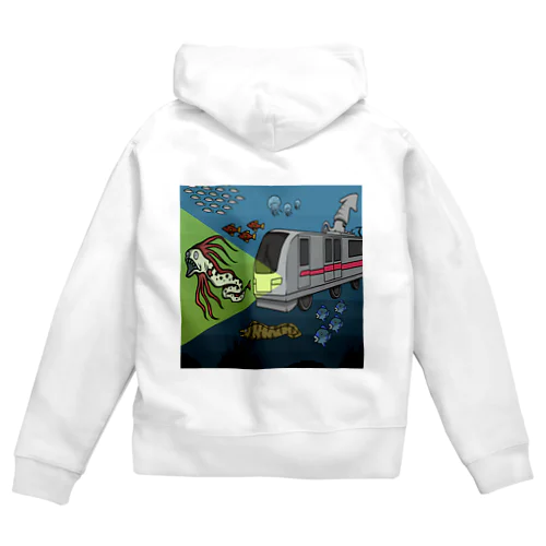 深海鉄道 Zip Hoodie