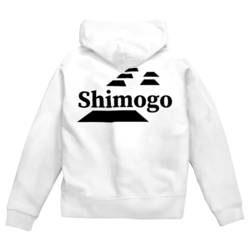 Shimogo黒 Zip Hoodie