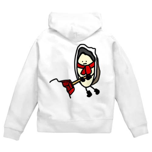 雪かき Zip Hoodie