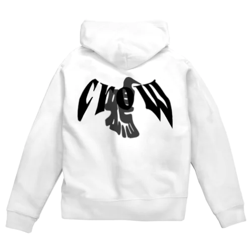 こんなカンジ？（漢字）　鴉:カラスバージョン Zip Hoodie