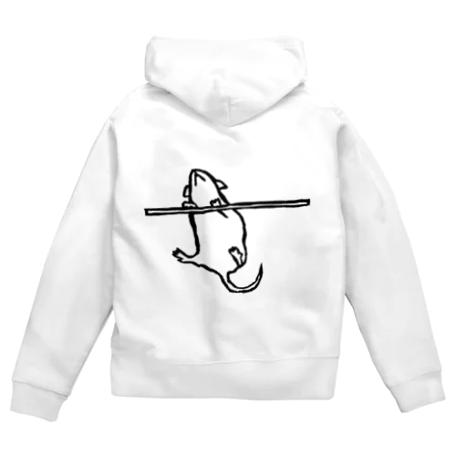 よじ登るパンダマウス Zip Hoodie