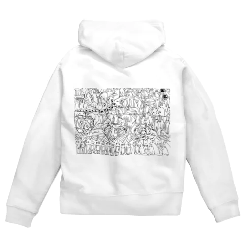 ぎっしり小玉 Zip Hoodie