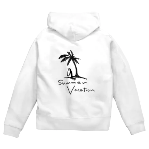 サマーバケーション　summer vacation ペンギンの夏休み Zip Hoodie