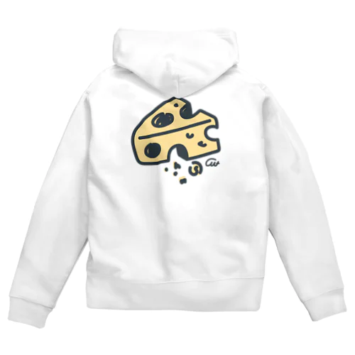 ねことネズミと例のチーズの例のチーズ Zip Hoodie