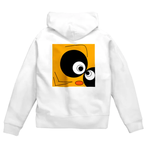 ガン見タヌキ Zip Hoodie