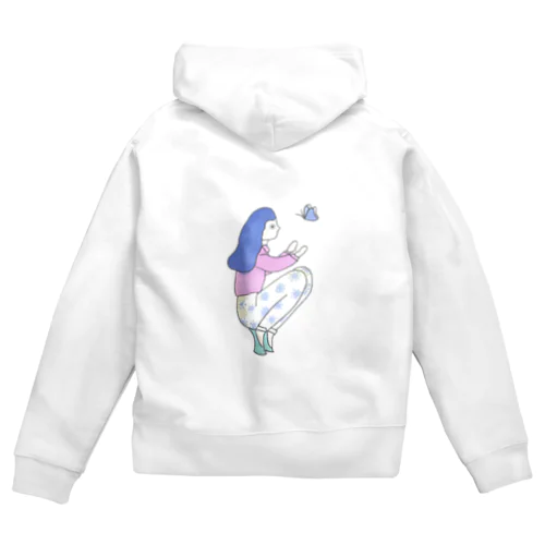 バタフライ Zip Hoodie