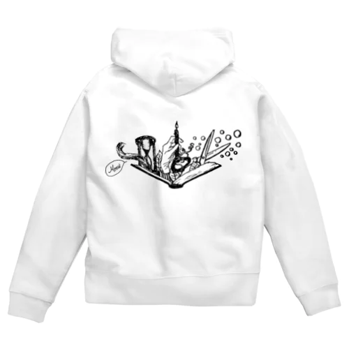 -Noir+Angelique- メモリアルイラスト柄シリーズ Zip Hoodie