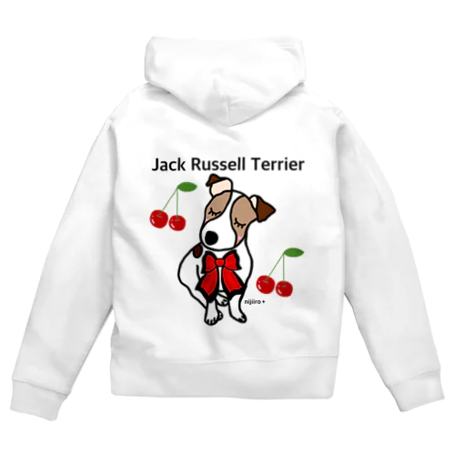 可愛いジャックラッセルテリア犬 Zip Hoodie