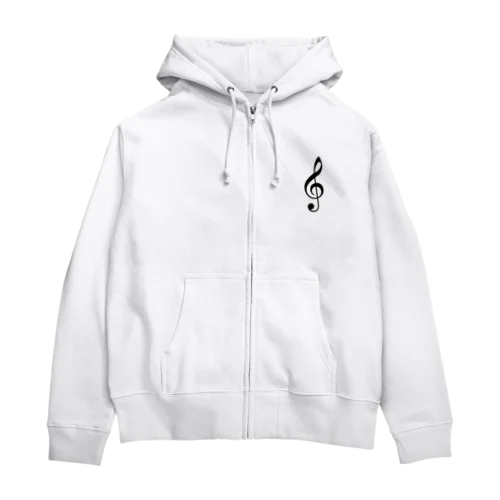 ト音記号 Zip Hoodie